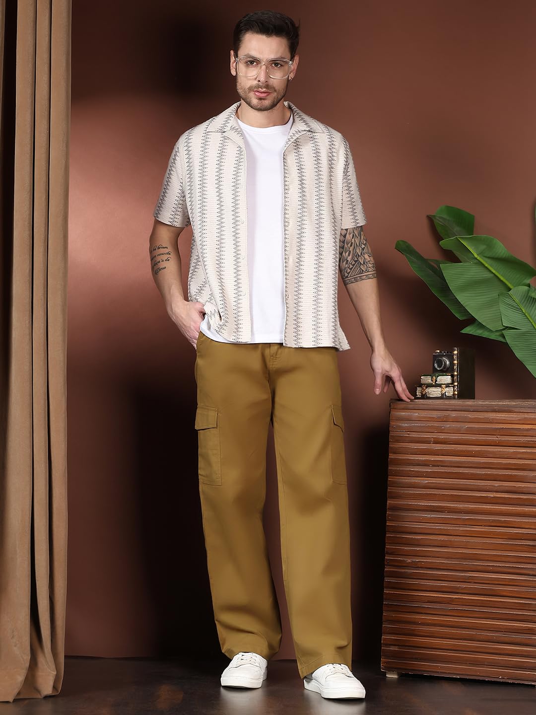 Kotty MenS Cargo Pants | Cotton Cargo Pants For Men | Comfortable & Stylish Cargos(Brown,30)