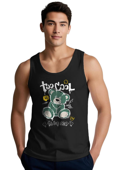 Peppyzone Mens Regular Fit Vest (TT-Teddy1620_Black2