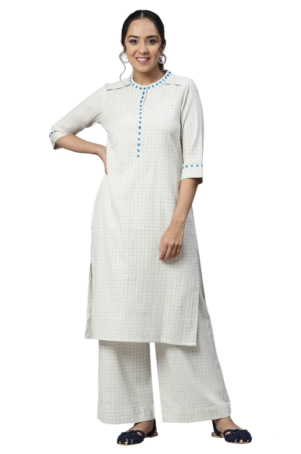 Aurelia Women Natural Printed Cotton Flax Kurta And Straight Palazzo_22Auas13386-504118_M