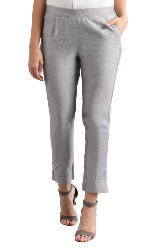 Aurelia Womens Multi-Color Solid Regular Trousers