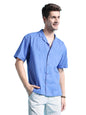 The Indian Garage Co Men Purple Solid Relaxed Fit Linen Casual Shirt