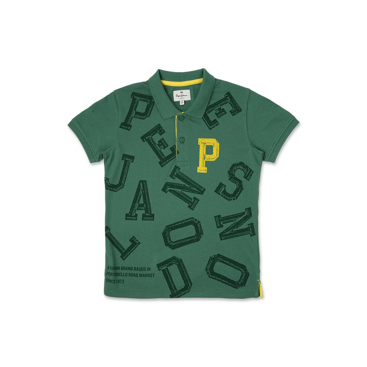 Pepe Jeans Persis Graphic Printed Polo Green