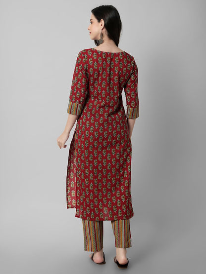 rytras Women's Cotton Printed Kurta and Pant Set