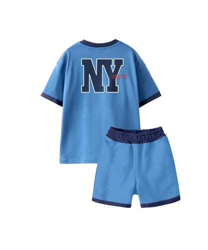 Kyda Kids 100% Pure Cotton Premium Printed Oversized Tshirt And Shorts Co-Ords Set For Boys (Pack Of 1)