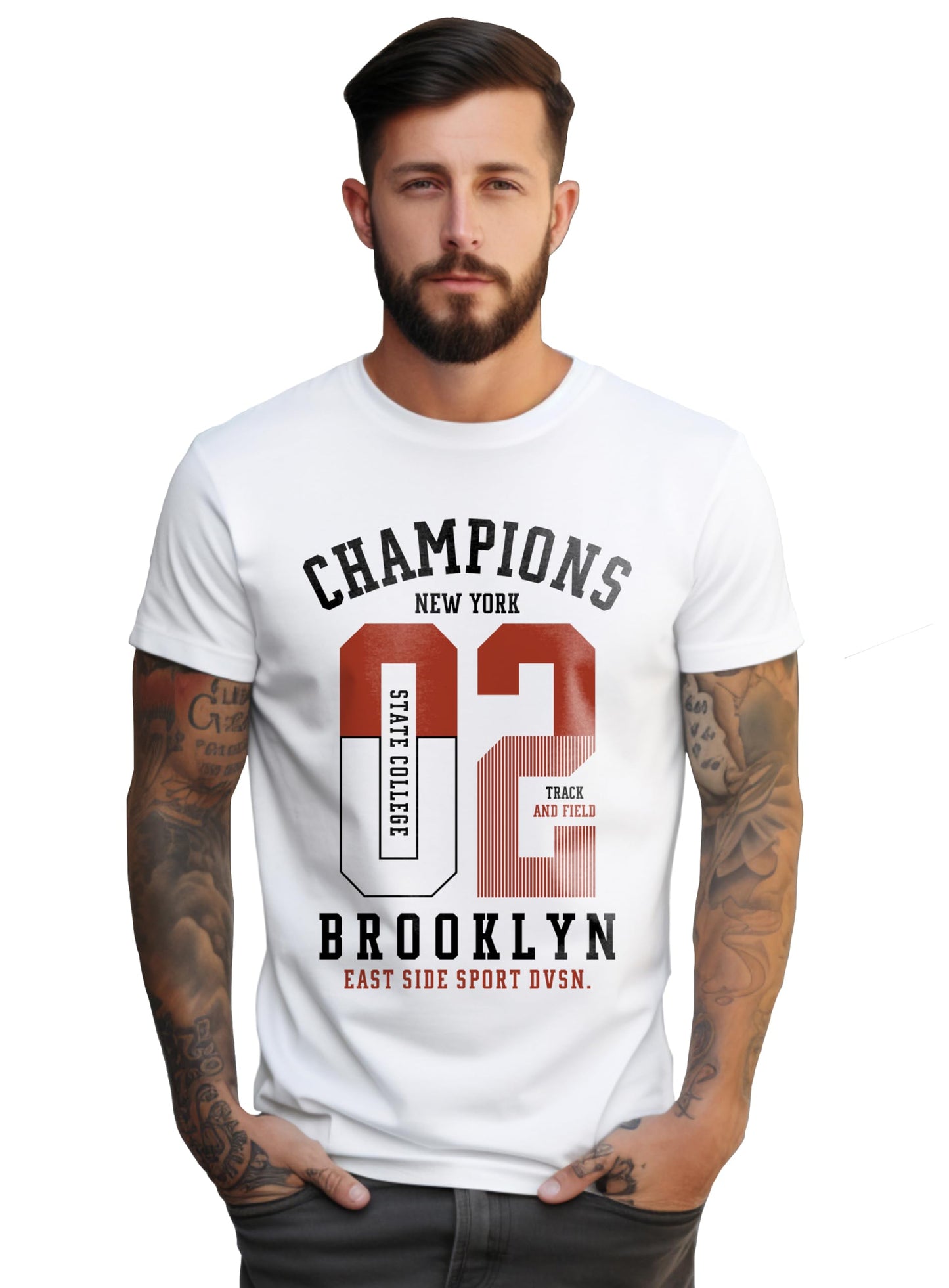 Peppyzone Mens Regular Fit T-Shirt (PZ-Number-9910_White5