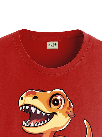 ADRO T Shirts for Boys & Girls || Dinosaur Printed T-Shirt || Ages 3-14 || 100% Cotton Round Neck Tshirt for Boys & Girls||KRN-D