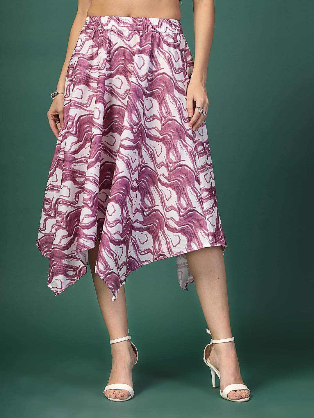 OOMPH! Long Skirts for Women Purple - msk258