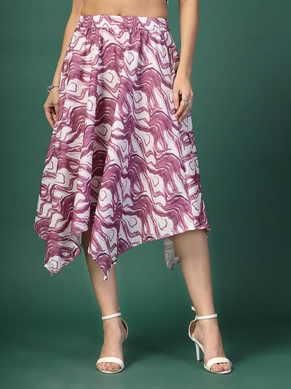 OOMPH! Long Skirts for Women Purple - msk258