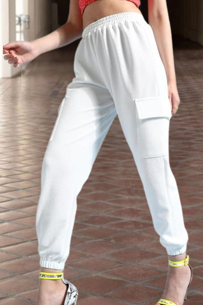 POPWINGS Casual Solid Pocket Joggers for Women || Latest Stylish Western Women Joggers for Summer || Pull-On Women Joggers Pants