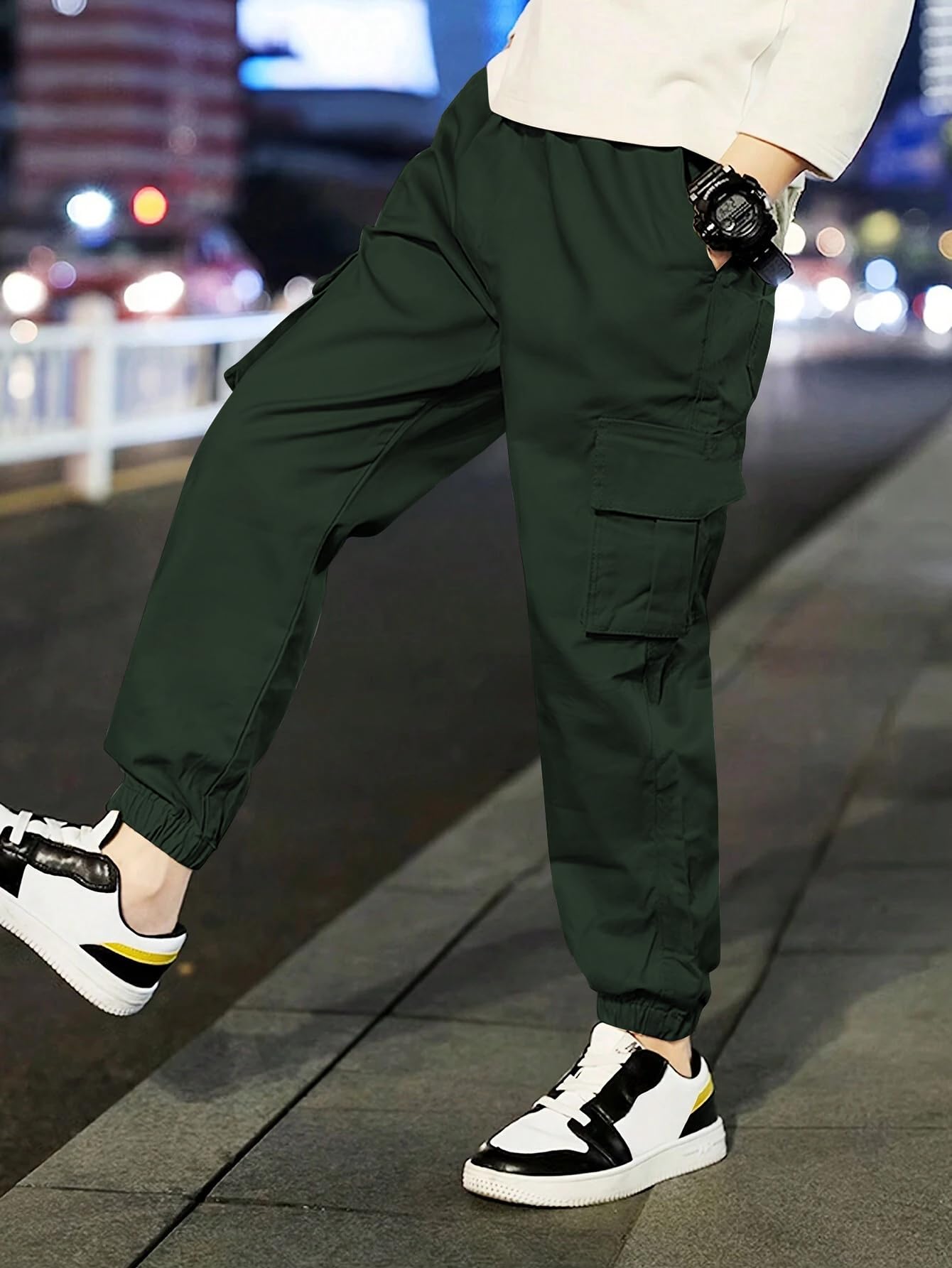 TAGAS Cargo for Boy| Boys Joggers| Cotton Pant |Boys cargotrouser| Green