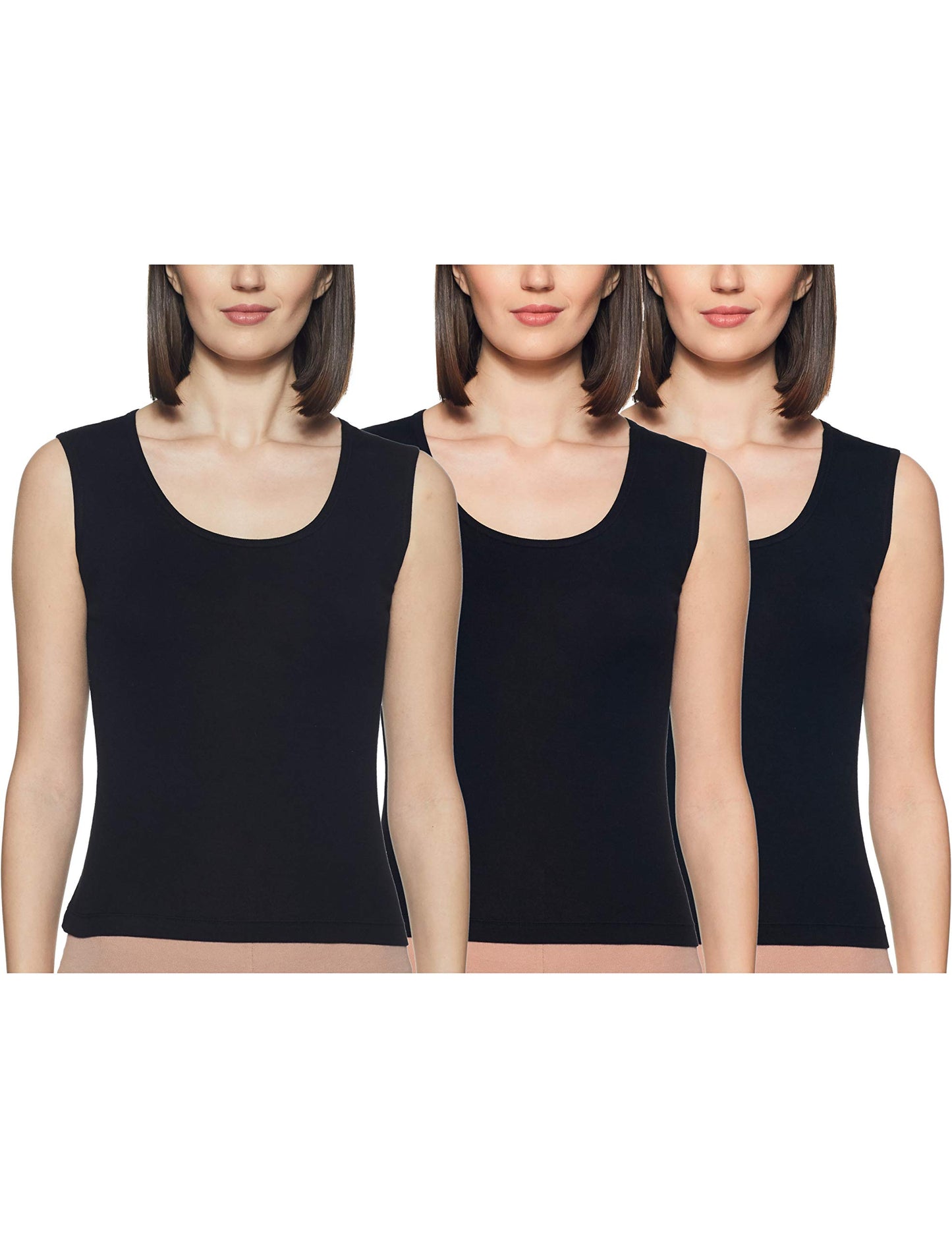 Rupa Softline Solid Regular Fit Women Super Combed Cotton Tank top,Stretchable Body-Hugging,for Yoga,Gym wear and Sports Activit