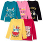 T2F Girls Cotton Printed Regular Fit Full Sleeve T-Shirt(Pack of 5)