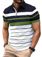 Noble Monk MenS Regular Fit Polo Neck T-Shirt | Half Sleeve | Stripe On Chest | Collared Neck Tshirt For Men