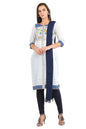 Aurelia WomenS Regular Fit Cotton Churidar (19Fea60024-600343_Blue_Large_Blue_L)