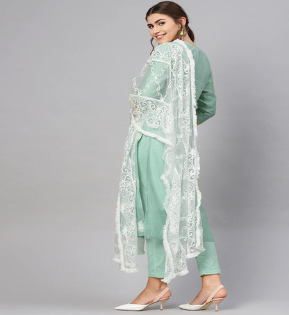 ANNI DESIGNER Crepe Women Kurti With Pant And Dupatta