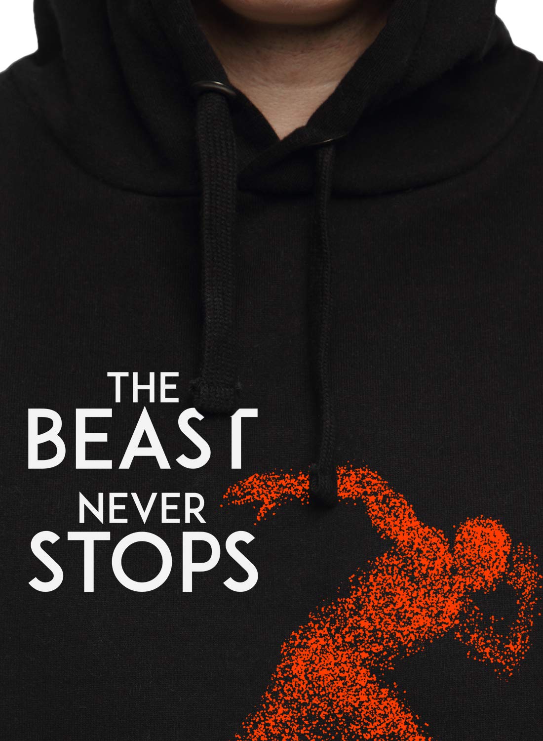 ADRO Men's Fleece Hooded Hoodie (H-A-STO-BL_Black)