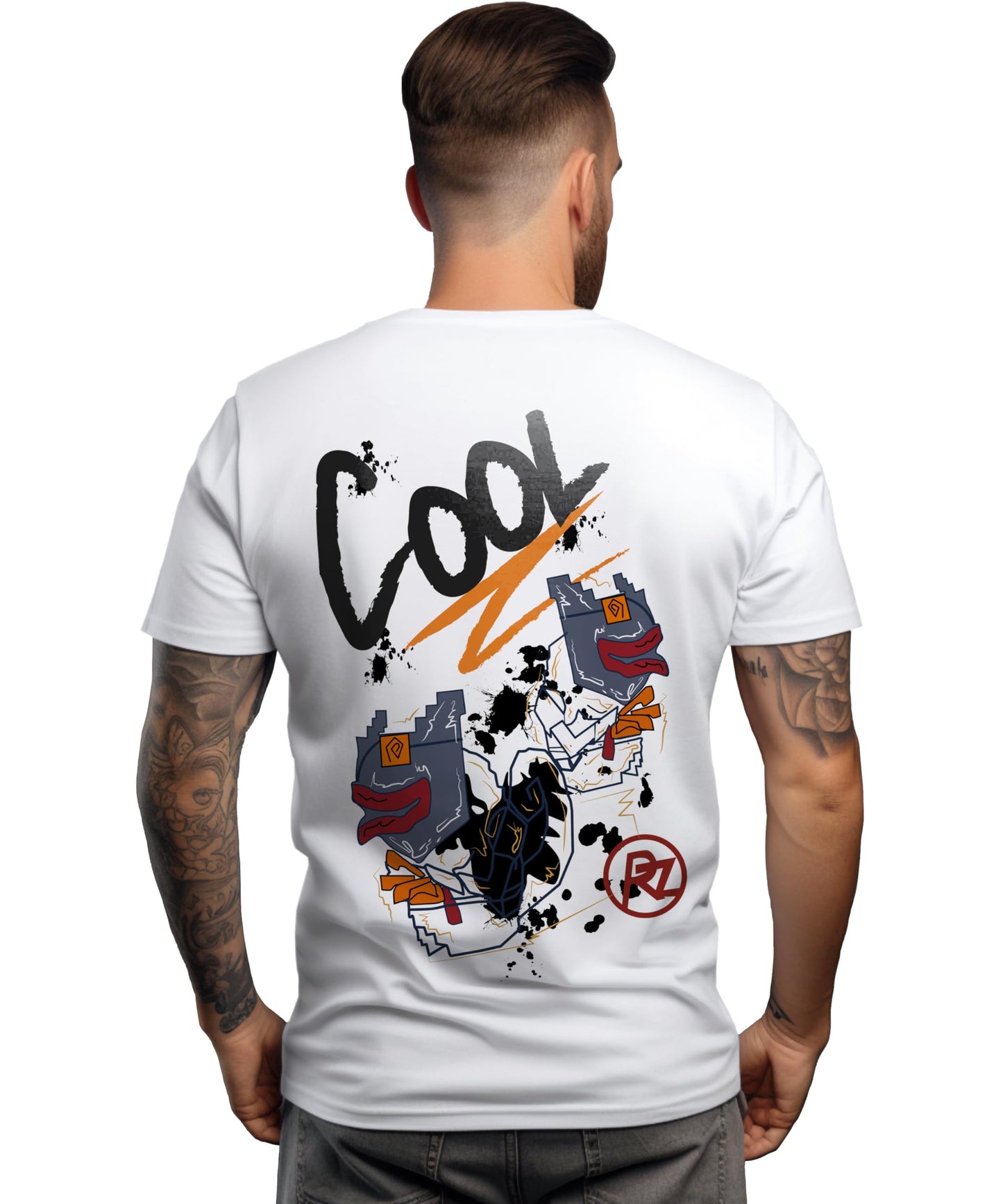 Peppyzone Mens Regular Fit T-Shirt (PZ-Trendy-45_White