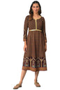 Aurelia Women Andorra Acrylic Floral Printed A-Line Dress_22Noa13702-505612_S