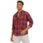 Campus Sutra Mens Regular Fit Shirt (CBSSSM23_CSMSSRT5709_Maroon Red