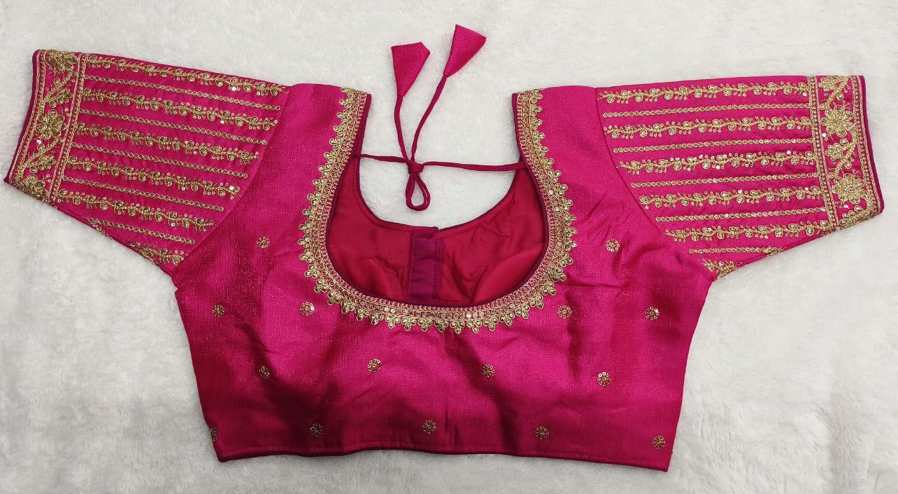 Vihu Fashion WomenS Readymade Blouse Embroidery Multi Coding Gold Thread Indian Ethnic Designer Stitched WomenS Readymade Sare