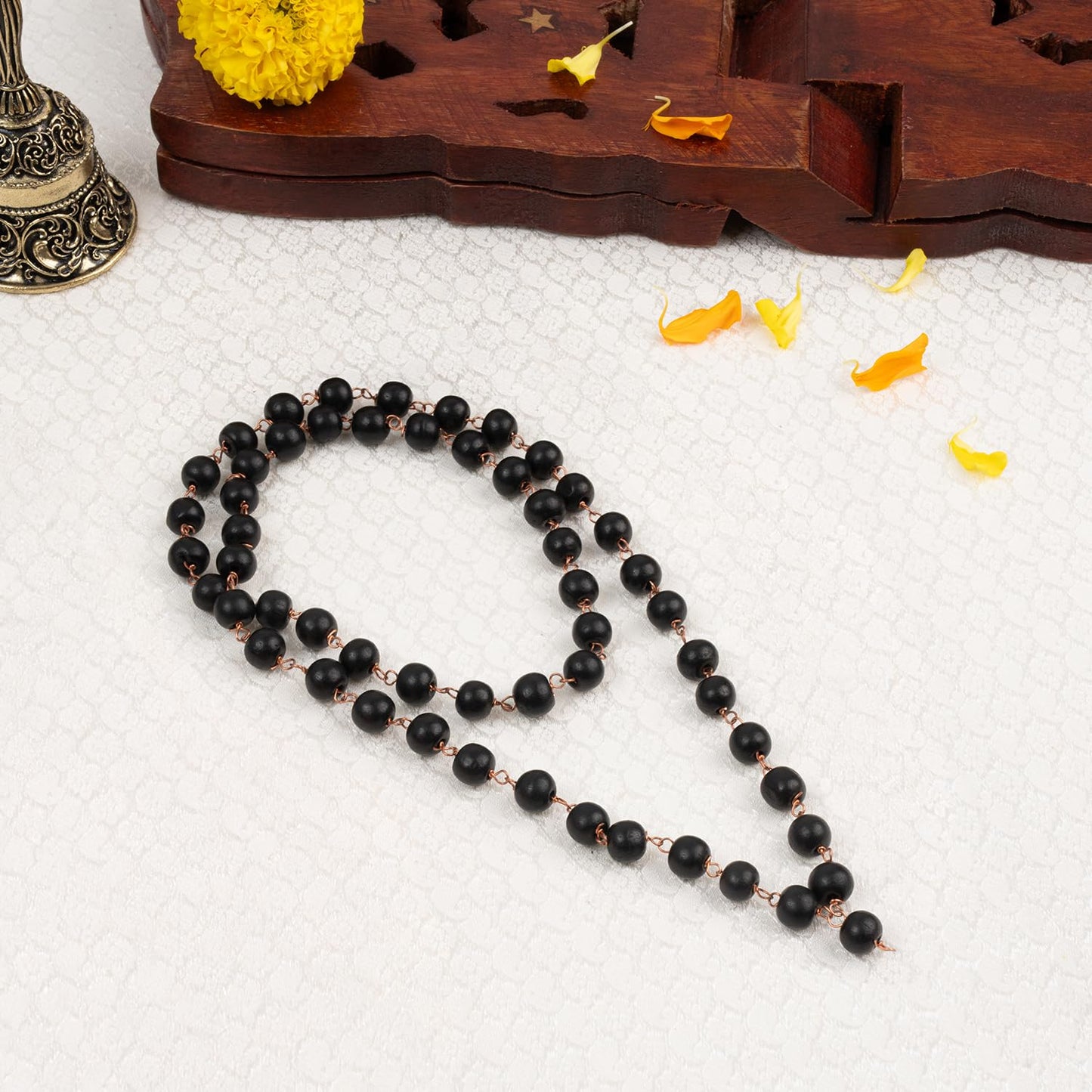 Astrotalk Karungali Malai 54+1 Beads with Copper Wire(8mm) | Karungali Mala Original for Protection & Mars Balance | Ideal Jap Mala for Meditation | Gift for Man & Woman | Premium Gift Box