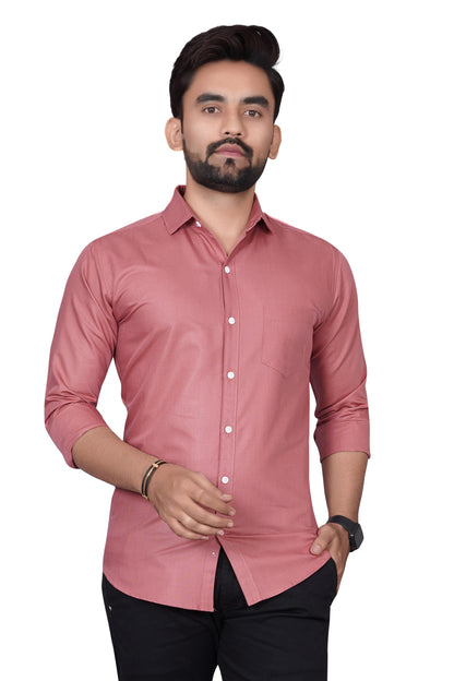 Besix Full Sleeve Orange Formal Shirt For Men Cotton Regular Fit Casual - Pure Premium Branded Shirts For Men Formal Stylish Sli