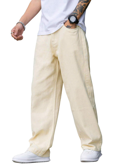 Noble Monk MenS Heavy Denim Cargo | Stylish & Durable Cargo Trousers | Street Style Denim Fit