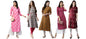 ANNI DESIGNER Women's Crepe Straight Printed Kurta Pack of 5 (Crepe-Combo-NW_023)