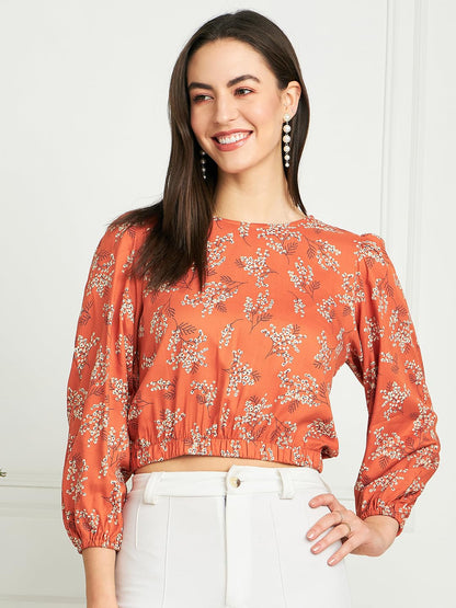 Modeve Women Floral Crop Top For Summer