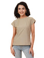 Kotty WomenS Solid Round Neck Cotton Blend T-Shirt