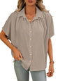 Greciilooks Regular Fit Shirt For Women (Gl-W.Top-W2405_Beige