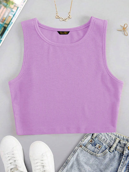 Toochki Tops for Woman | Spandex Top | Crop | Short | Western | for Jeans | Sleeveless | Stretchable | Purple