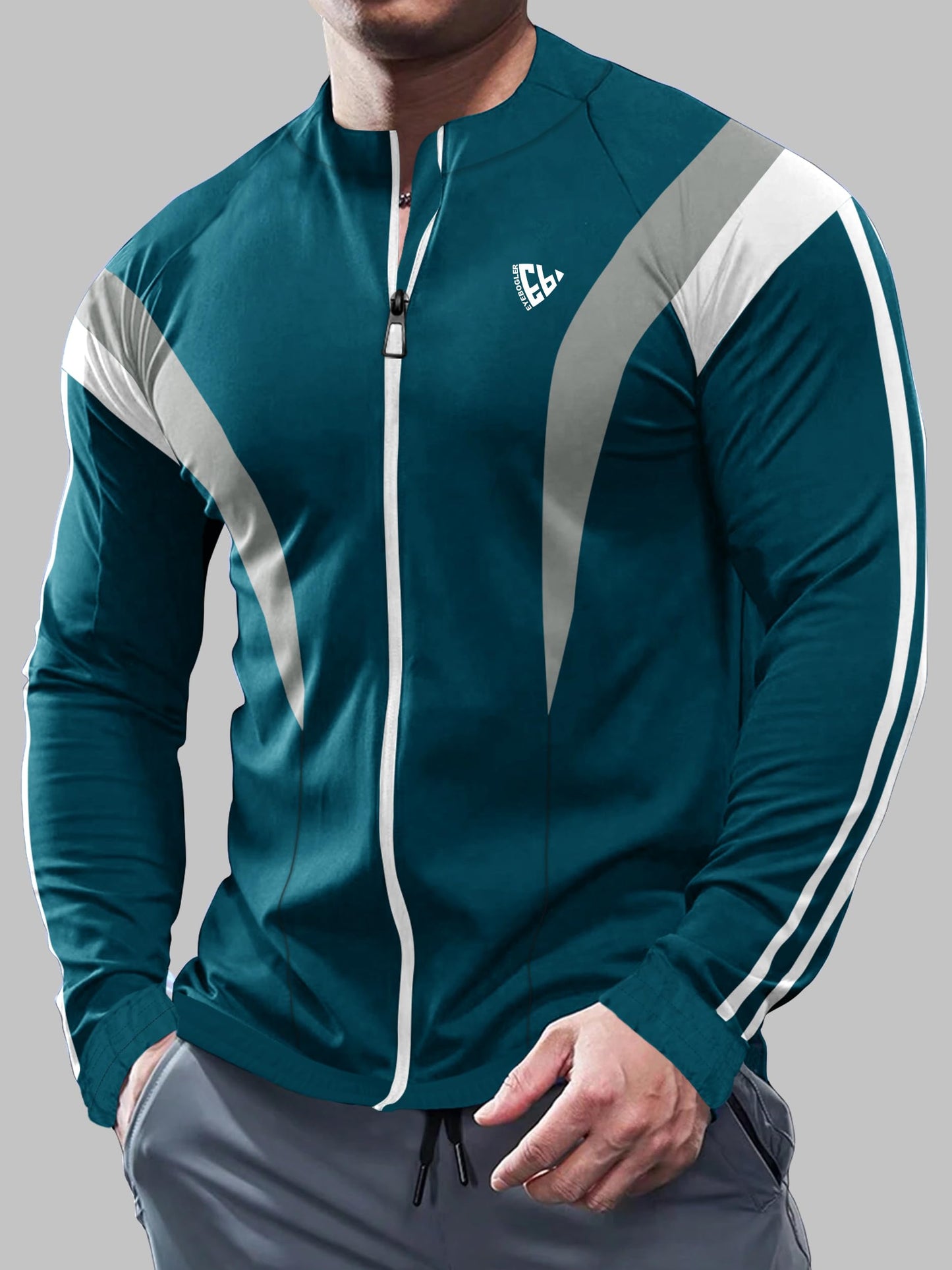 Noble Monk MenS Active Wear Regular Fit T Shirt |Full Sleeves |Colour Block Casual T-Shirt For Men