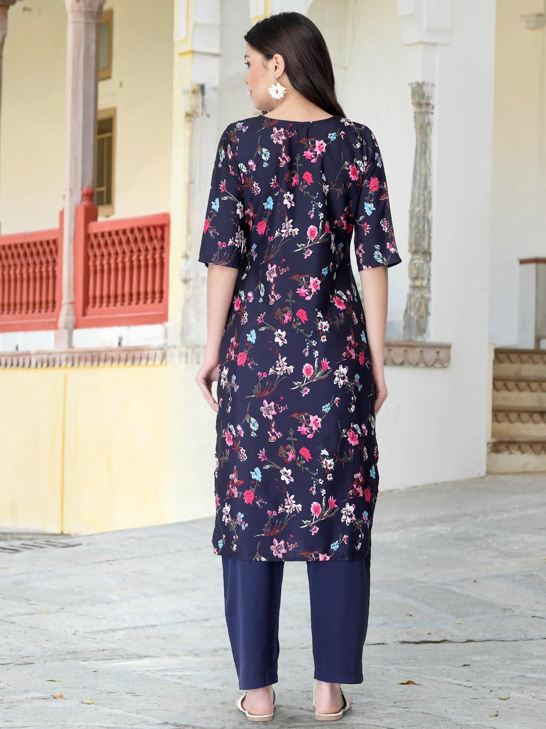 Tee Projekt Digital Printed Crepe Kurta Set For Women Ll Printed Kurti & Pant Set Ll Combo Kurta Set Ll (Pack Of 2)