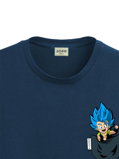 ADRO Tshirt for Men | Anime T Shirt for Men | 100% Cotton Tshirt | Graphic Printed T-Shirt | Chest Printed Tshirt | Gogeta Anime