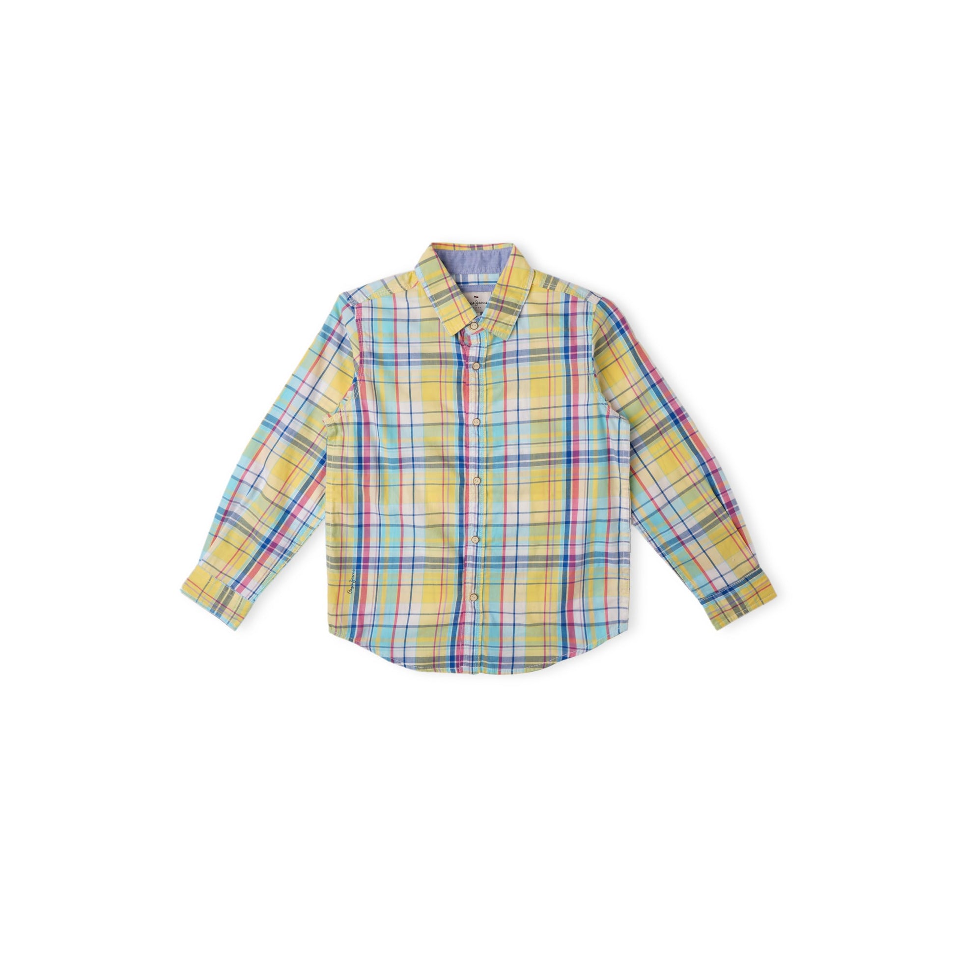 Pepe Jeans BoyS Checkered Regular Fit Shirt (Pb302407_Yellow