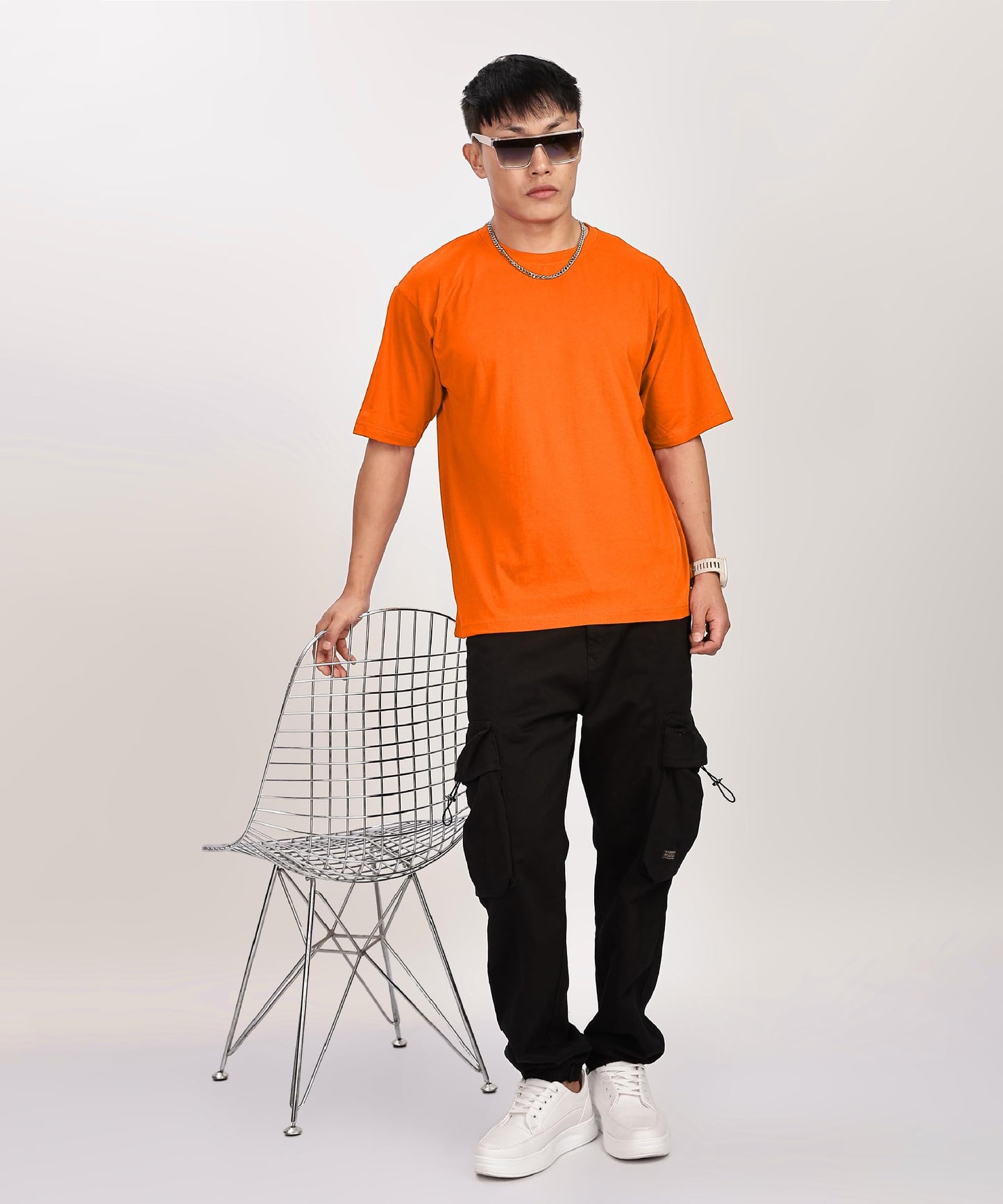 SHODOX Bio-Washed Anti Bacterial 100% Pure Cotton Mens & Womens Oversized Solid T-Shirt | Cozy Soft, Less Wrinkles, Drop Shoulde