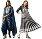 GoSriKi Women Kurti & Kurti Pant Dupatta Set Combo Pack of 2