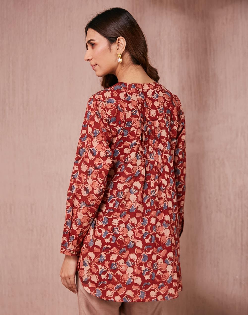 Fabindia Women's Printed Regular Fit Tunic