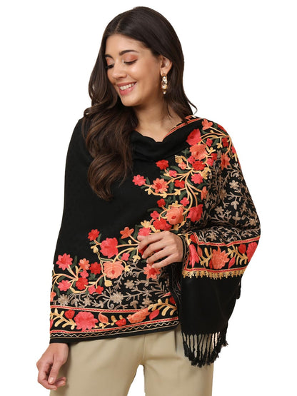 Pashmoda Women Murshid Aari Embroidered Stole(Size 71X203 CM)