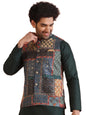 Kisah Nehru Jacket For Men  Printed Cotton Blend Modi Jacket | Ethnic & Formal Waist Coat For Weddings, Parties & Office Wear