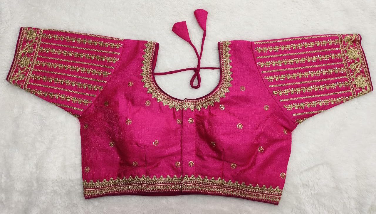 Vihu Fashion WomenS Readymade Blouse Embroidery Multi Coding Gold Thread Indian Ethnic Designer Stitched WomenS Readymade Sare