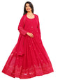 Fashion Basket Georgette Anarkali Kurta Set For Women Pink