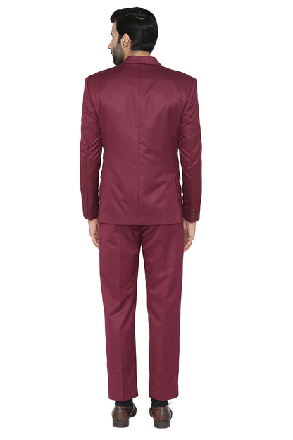 WINTAGE Mens Polyester Cotton and Evening 3 Pc Suit : Purple