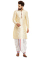 SOJANYA (Since 1958 Stitched White With Multicolor Border, Stitched Mens Dhoti, Polycotton