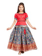 Aarika Girls Ethnic Wear Red Colour Beads Hand Embroidery Lehenga Choli Set (4-10 Years)