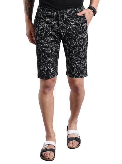 The Indian Garage Co Men Slim Fit Heritage Print Mid-Rise Shorts