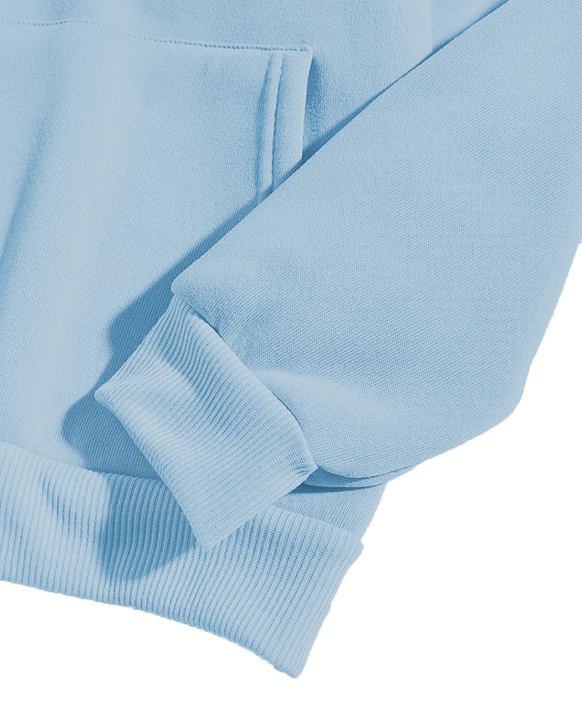 ADRO Men's Cotton Neck Hooded Sweatshirt (H20-M-BYO-SK_SkyBlue)