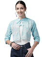 Aarika Women's A-Line Coat (JK-W-AK-501_FIROZI