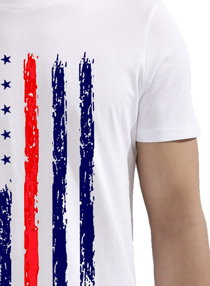 ADRO Men's Regular Fit T-Shirt (RNR-M-USA-WH_White)